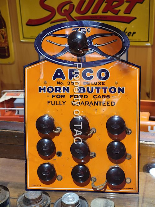 APCO Horn Button "For Ford Cars" Metal Point of Sale Display