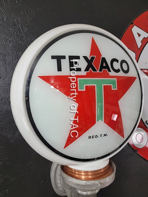 Texaco (white-T) Star Logo 13.5" Globe Lenses