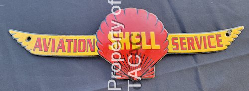 Shell Aviation Service Porcelain Sign