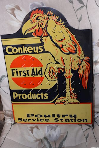 Conkeys First Aid Products metal sign