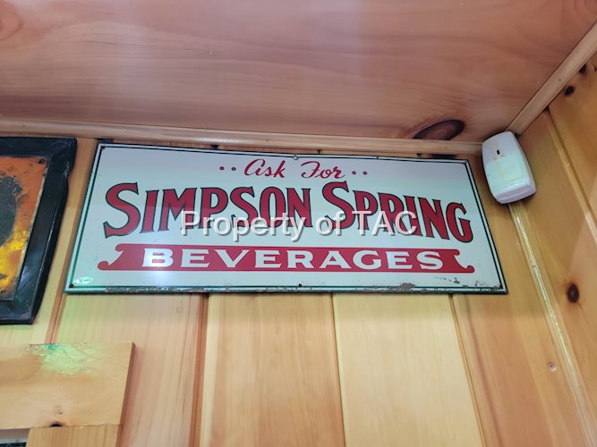 Simpson Spring Beverages Metal Sign