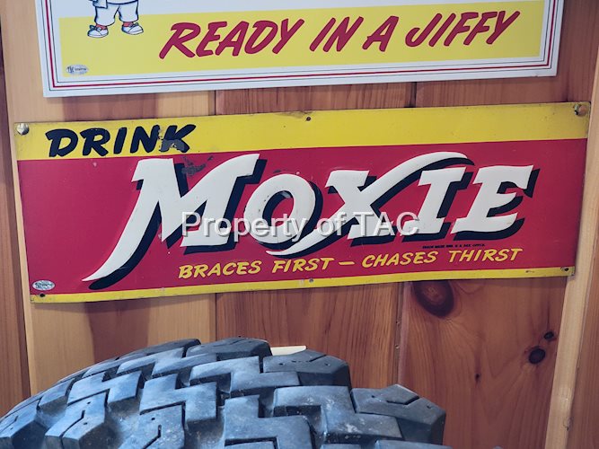 Drink Moxie Metal Sign