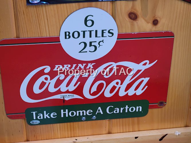 Drink Coca-Cola "Take Home a Carton" Metal Sign