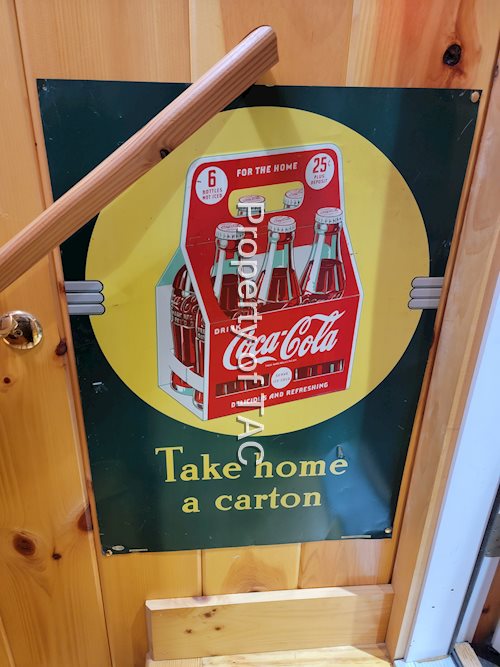 Coca-Cola "Take Home a Carton" Metal Sign