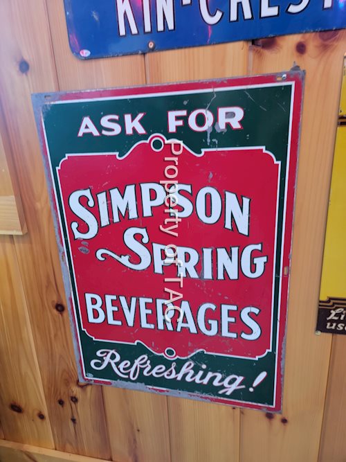 Ask for Simpson Spring Beverages Metal Sign