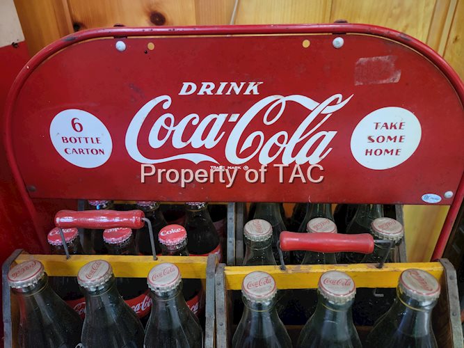 Drink Coca-Cola 6-Carton Metal Rack Sign