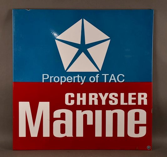 Chrysler Marine w/Logo Porcelain Sign