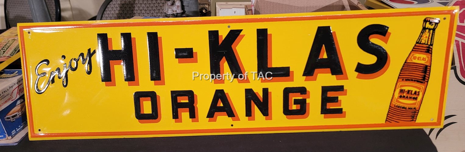 Enjoy Hi-Klas Orange w/bottle metal sign