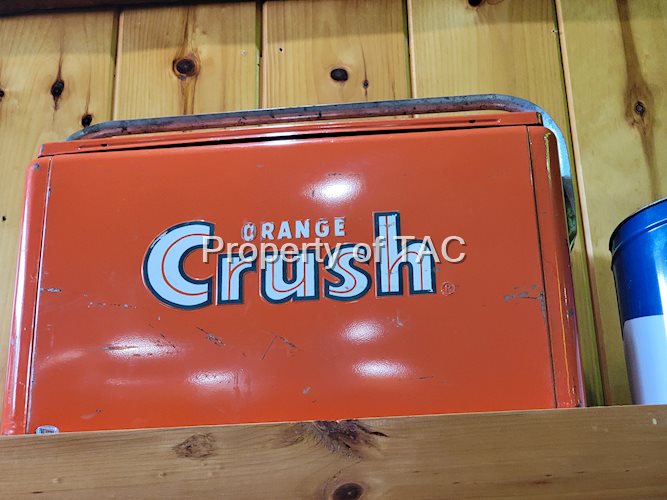 Orange Crush Embossed Metal Cooler
