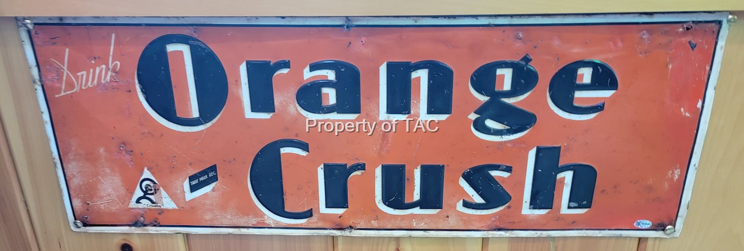 Drink Orange-Crush w/Crushy Metal Sign