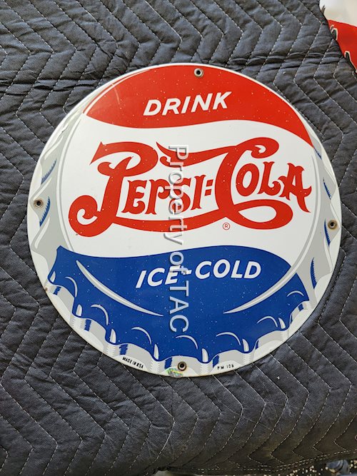 Drink Pepsi: Cola Ice-Cola Porcelain Sign