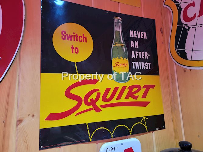 Switch to Squirt w/Bottle Metal Sign
